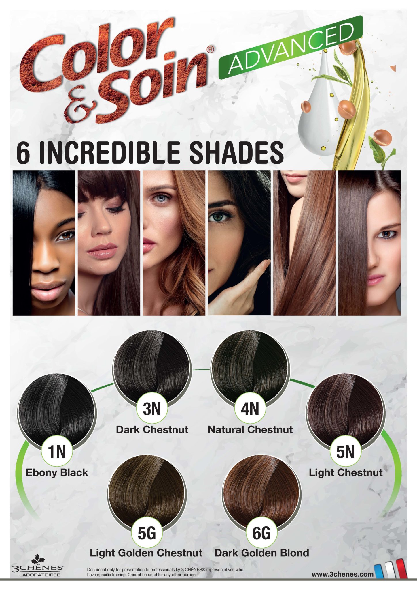 Color & Soin Advanced Hair Dye Free of Ammonia, Paraben, Resorcinol